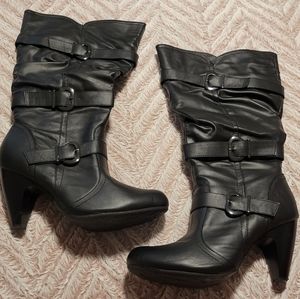 Mid Calf Black Boots from Lane Bryant Size 10W 🌲